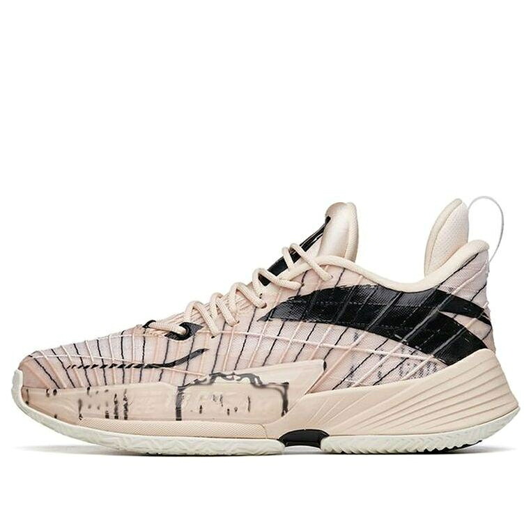 ベージュ 白色 ホワイト 黒色 ブラック 'BEIGE BLACK' スニーカー メンズ ANTA RECKLESS 3 NITROGEN 112221608-11 / BEIGE WHITE BLACK