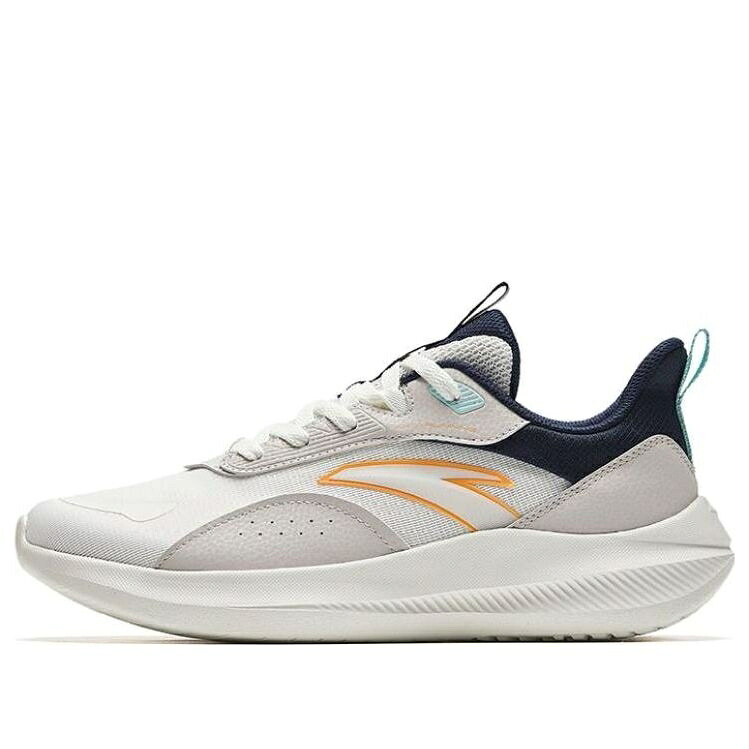 シリーズ 白色 ホワイト ベージュ 紺色 ネイビー 'BEIGE NAVY' スニーカー メンズ ANTA RUNNING SERIES SNEAKERS WHITE 912345512-2 / WHITE BEIGE NAVY｜スニケス