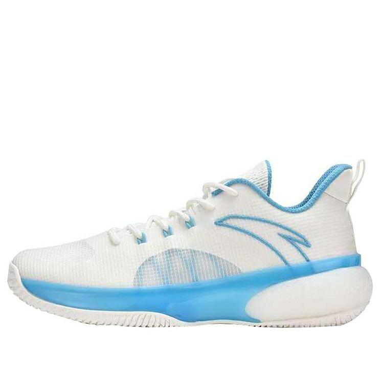 バスケットボール シリーズ コレクション 白色 ホワイト 青色 ブルー 'BUBBLE BLUE' スニーカー メンズ ANTA BASKETBALL SERIES SNEAKERS COLLECTION WHITE 112121606S-7 / WHITE BLUE