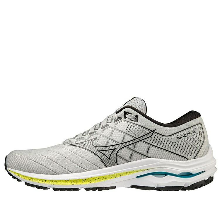 ミズノ ウェーブ ウェイブ 灰色 グレー グレイ 黒色 ブラック 黄色 イエロー LIGHT YELLOW スニーカー メンズ MIZUNO WAVE INSPIRE 18 GRAY BLACK J1GC224409 / LIGHT GRAY BLACK YELLOW