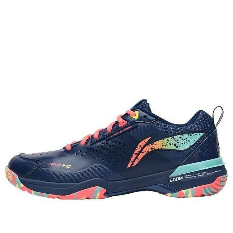 リーニン プロ 青色 ブルー 緑 グリーン 橙 オレンジ DARK BLUE スニーカー メンズ LI-NING BLADE DF-01 PRO AYAT005-2 / BLUE GREEN ORANGE