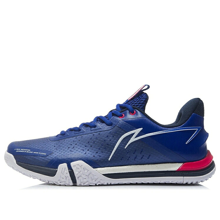 リーニン 赤 赤いこと 青碧 青碧 白いこと 白いこと \u0027BLUE WHITE\u0027 スニーカー メンズ LI-NING GROUND FLYING SE RED AYZR007-2 / BLUE RED WHITE