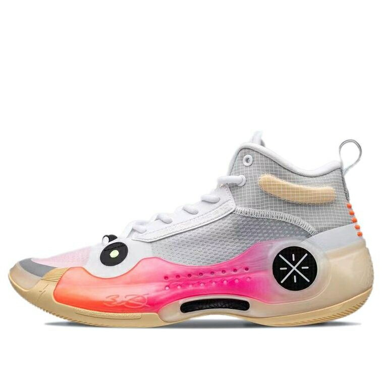 リーニン ウェイド 白いこと 白いこと さくら色 橙 オレンジ色 \u0027BLOSSOM\u0027 スニーカー メンズ LI-NING WAY OF WADE 10 ABAS115-1 / WHITE PINK ORANGE