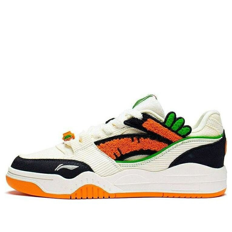 リーニン 白色 ホワイト 黒色 ブラック 橙 オレンジ 'CARROT' スニーカー レディース LI-NING (WMNS) MOON WHITE NEW YEARS AGCS427-10 / WHITE BLACK ORANGE