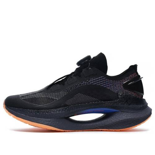リーニン 黒いこと 黒いこと 紫 パープル 橙 オレンジ色 \u0027BLACK PURPLE\u0027 スニーカー レディース LI-NING (WMNS) ESSENTIAL ARRS002-13 / BLACK PURPLE ORANGE