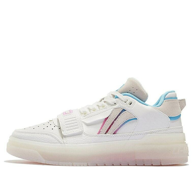 リーニン ルーキー 白色 ホワイト ベージュ 青色 ブルー 紫 パープル MILK WHITE スニーカー メンズ LI-NING BADFIVE ROOKIE LOW ABCS049-4 / WHITE BEIGE BLUE PURPLE