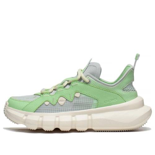 リーニン 点火装置 緑 緑であること 薄墨色 薄墨色 2.3 \u0027GREEN GREY\u0027 スニーカー レディース LI-NING (WMNS) ESSENCE LITE ABCT050-2 / GREEN GREY