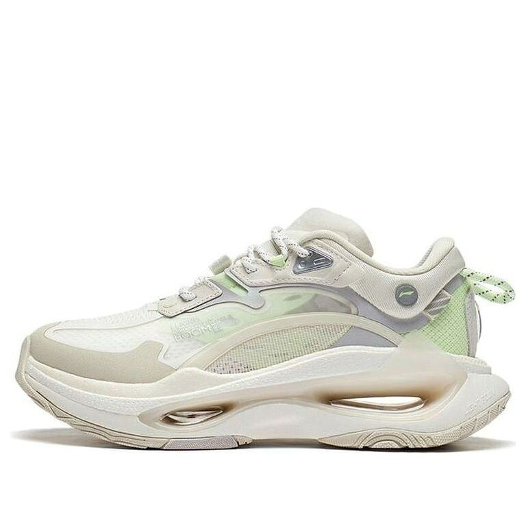リーニン 白いこと 白いこと ベージュ 緑 緑であること \u0027PEARL WHITE\u0027 スニーカー レディース LI-NING (WMNS) INFINITY AZGS086-2 / WHITE BEIGE GREEN