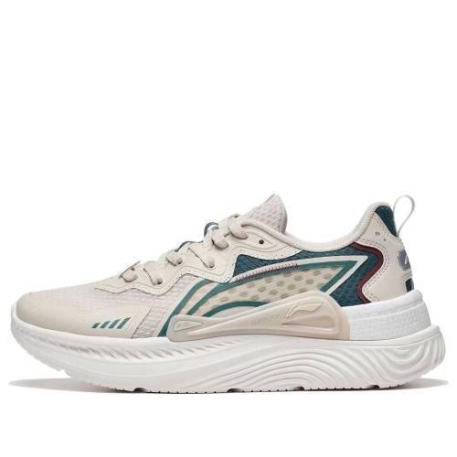 リーニン 緑 緑であること ベージュ 白いこと 白いこと \u0027BEIGE WHITE\u0027 スニーカー メンズ LI-NING QINGYOU GREEN AGLT057-4 / BEIGE GREEN WHITE