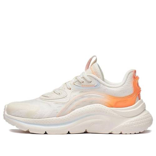リーニン 白色 ホワイト 橙 オレンジ 'WHITE ORANGE' スニーカー レディース LI-NING (WMNS) FLOATING CLOUD AGLT030-4 / WHITE ORANGE