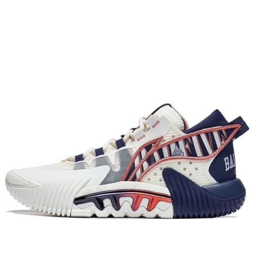 リーニン 白色 ホワイト 青色 ブルー 赤 レッド 'USA' スニーカー メンズ LI-NING BAD FIVE 2 LOW ABFR005-15 / WHITE BLUE RED|スニケス