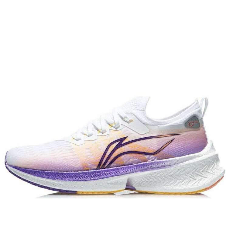 リーニン 白いこと 白いこと 紫 パープル 橙 オレンジ色 \u0027WHITE PURPLE\u0027 スニーカー レディース LI-NING (WMNS) FEIDIAN DISCOVERY ARMR006-3 / WHITE PURPLE ORANGE