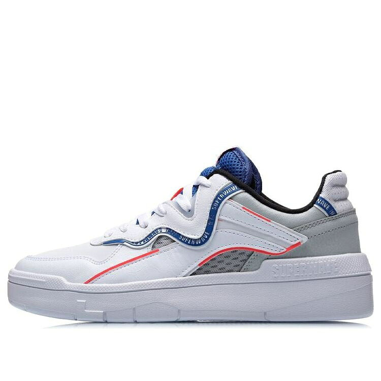 リーニン 点火装置 白いこと 白いこと 青み 青色 \u0027WHITE BLUE\u0027 スニーカー メンズ LI-NING SUPERWAVE LITE AGCR037-4 / WHITE BLUE