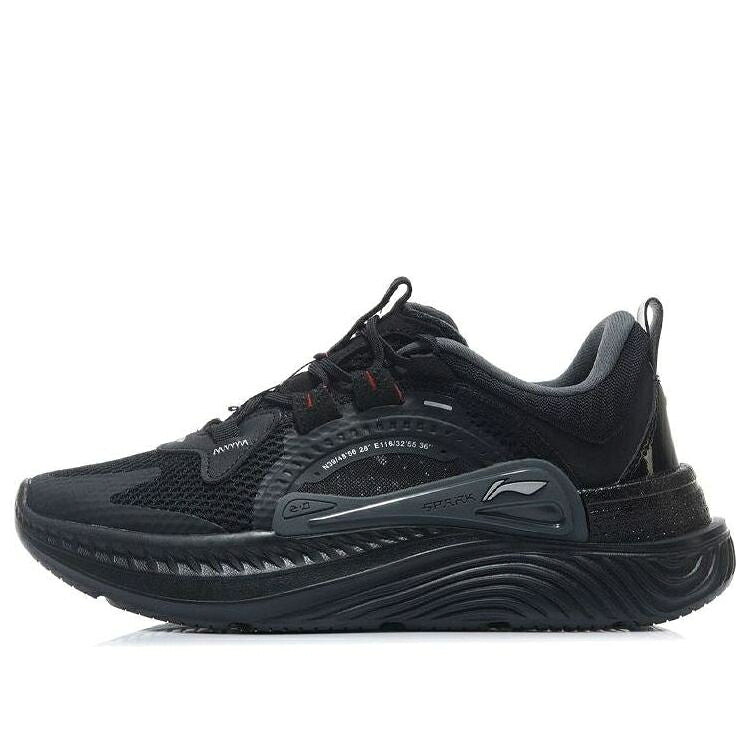 リーニン 黒いこと 黒いこと \u0027BLACK\u0027 スニーカー メンズ LI-NING SPARK AGLR085-2 / BLACK