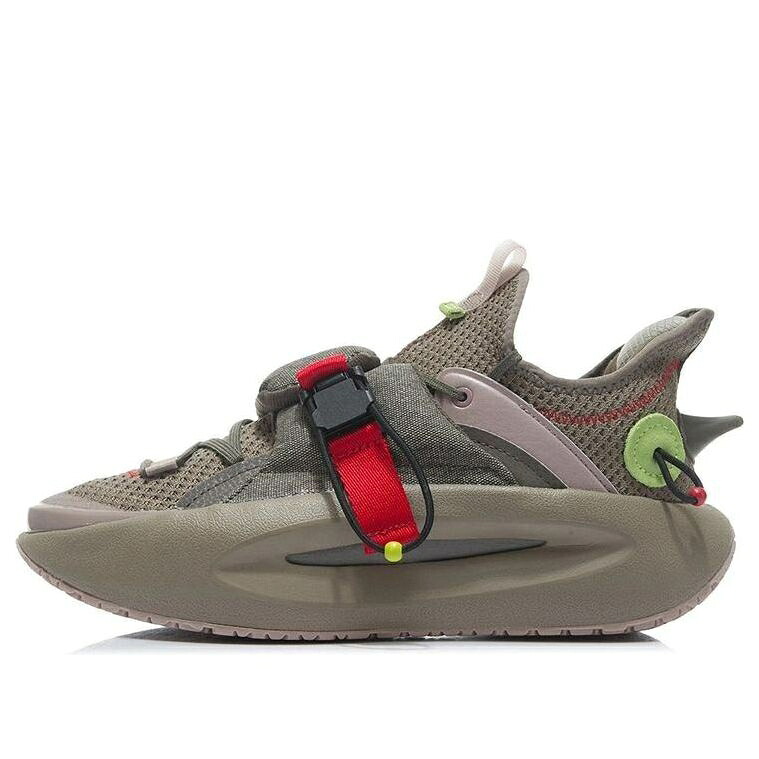 リーニン 薄墨色 薄墨色 緑 緑であること \u0027OCHRE GREY\u0027 スニーカー メンズ LI-NING YUNYOU AGBR069-3 / GREY GREEN