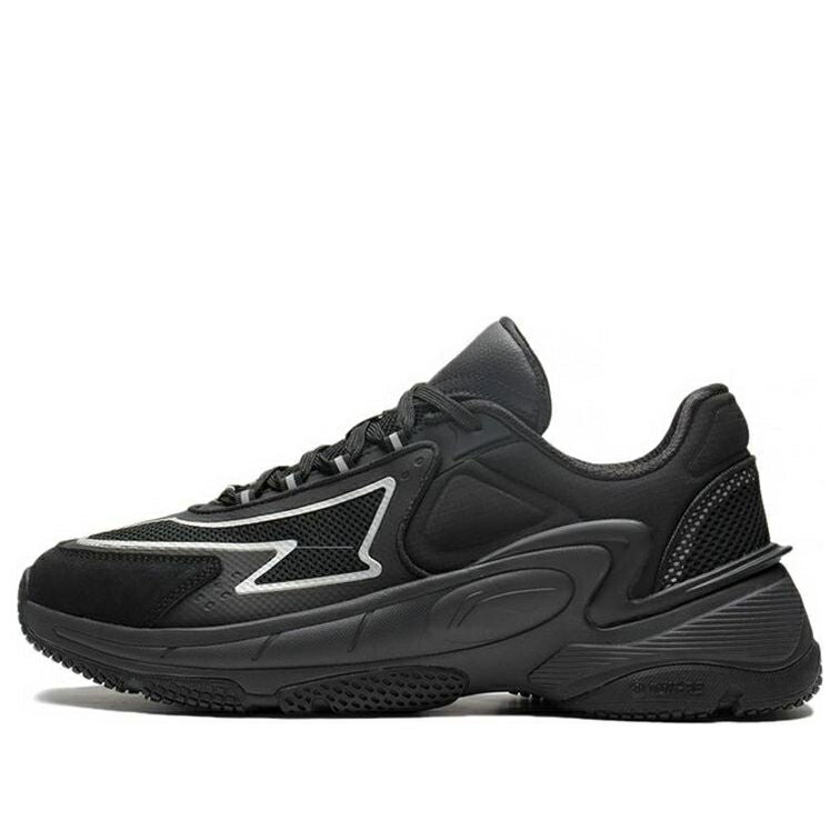 リーニン ボックス席 黒いこと 黒いこと 白いこと 白いこと \u0027BLACK\u0027 スニーカー メンズ LI-NING RETRO BOX AGCS265-1 / BLACK WHITE スニーカー-靴
