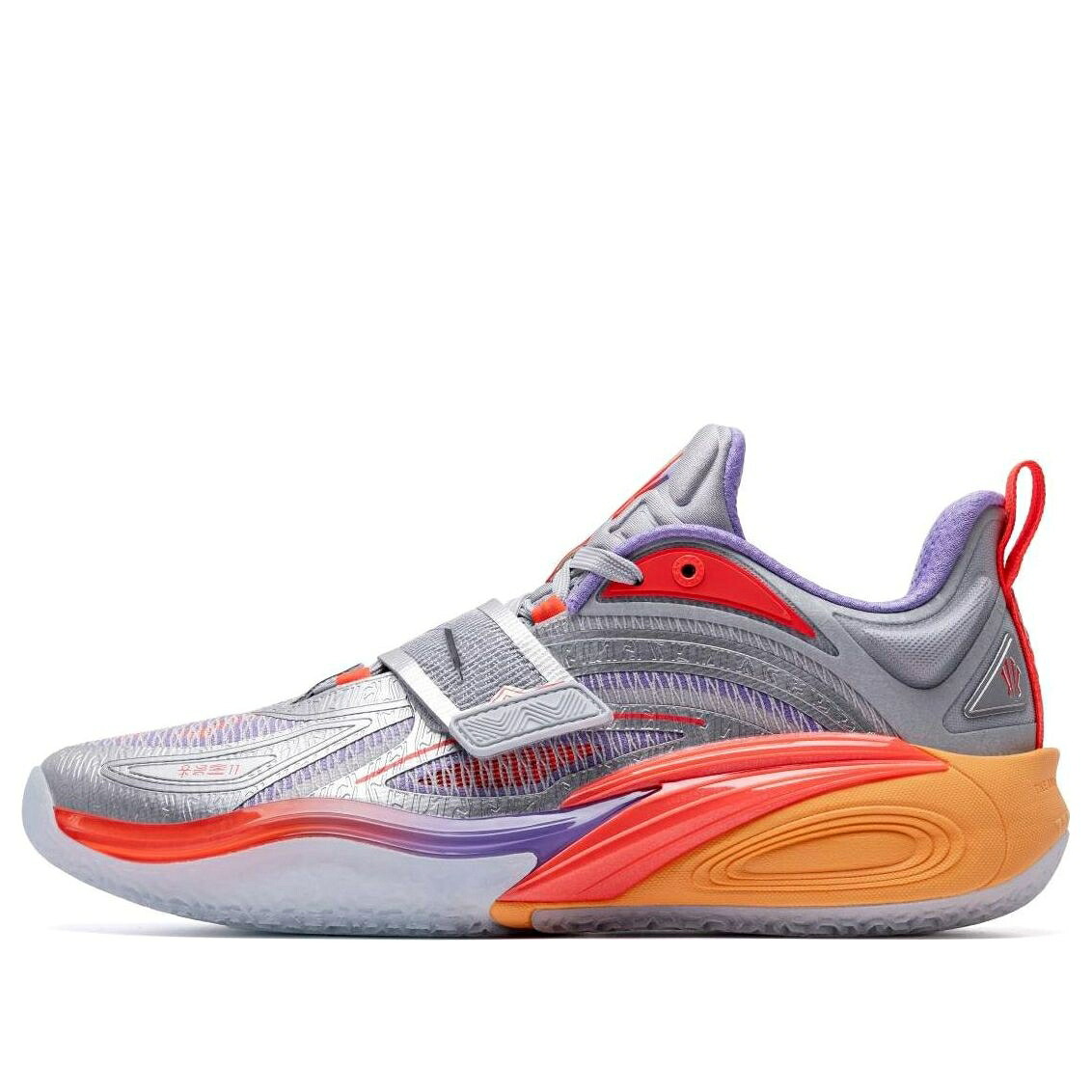 しろがね色 しろがね色 橙 オレンジ色 紫 パープル \u0027SNEAKER KAIVERSE\u0027 スニーカー メンズ ANTA KAI 1 VERSE 112421102S-4 / SILVER ORANGE PURPLE
