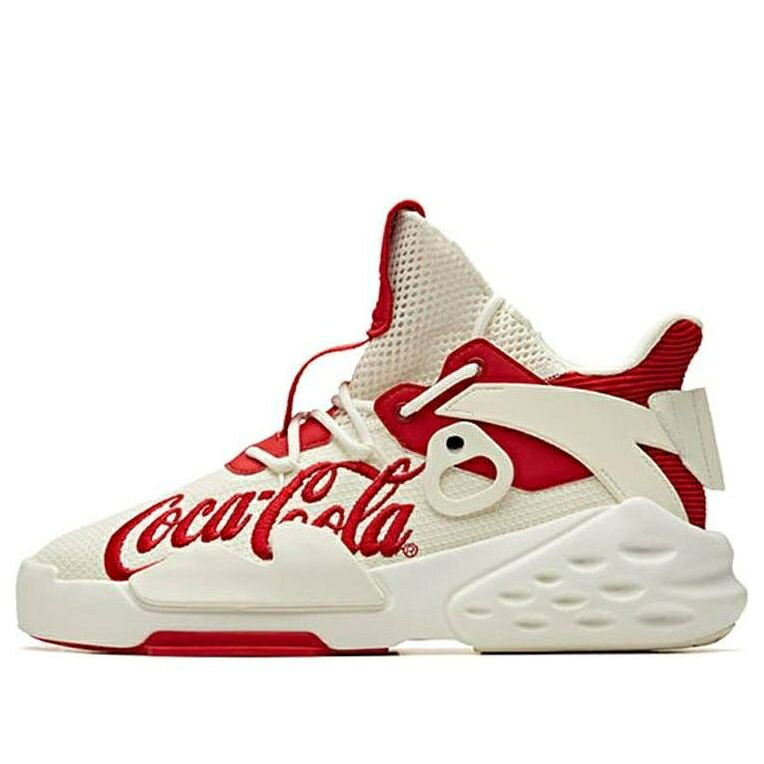 象牙色 赤 赤いこと \u0027IVORY RED\u0027 スニーカー メンズ ANTA X COCA COLA BADAO 11928088S-11 / IVORY RED
