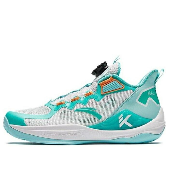 バスケットボール スニーカー 運動靴 白色 ホワイト 橙 オレンジ 黒色 ブラック 'WHITE TEAL' ジュニア キッズ ANTA (GS) KLAY THOMPSON BASKETBALL SHOES A312421107-1 / TEAL WHITE ORANGE BLACK ベビー マタニテ