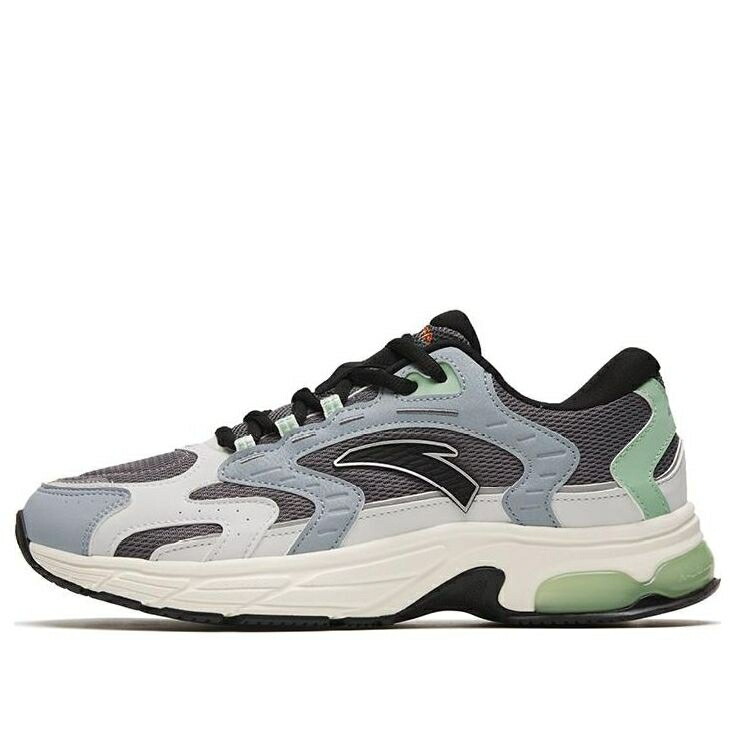 黒色 ブラック 灰色 グレー 白色 ホワイト 緑 グリーン 'GREY GREEN' スニーカー メンズ ANTA AT954 BLACK 112315503-5 / GREY WHITE BLACK GREEN|スニケス
