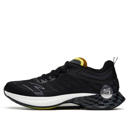 プロ 黒色 ブラック 白色 ホワイト 黄色 イエロー 'BLACK WHITE' スニーカー メンズ ANTA MACH PRO 112325584S-9 / BLACK WHITE YELLOW