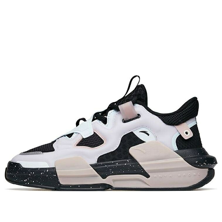 白いこと 白いこと 黒いこと 黒いこと サクラ色 \u0027BLACK PINK\u0027 スニーカー レディース ANTA (WMNS) BADAO 3 WHITE 122218084-5 / BLACK WHITE PINK