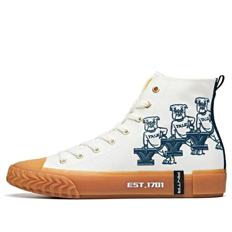 御機嫌 白いこと 白いこと 青碧 青碧 \u0027WHITE GUM\u0027 スニーカー メンズ ANTA X YALE CANVAS HIGH 112028650-8 / WHITE BLUE GUM