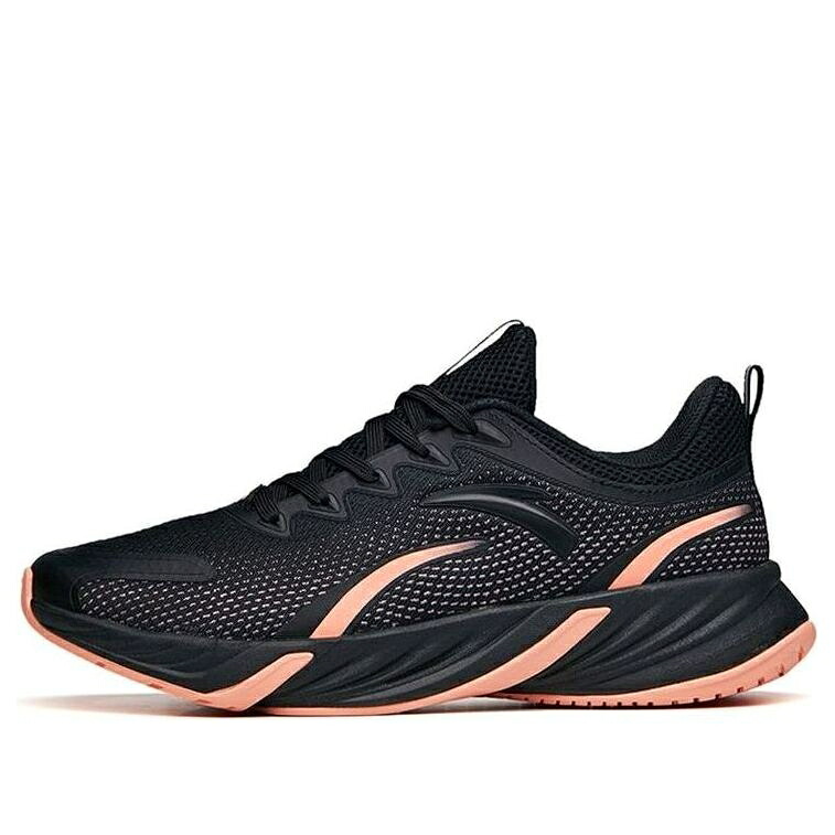 幽客 寄せあわせ 黒いこと 黒いこと 橙 オレンジ色 \u0027BLACK PEACH\u0027 スニーカー レディース ANTA (WMNS) RUN COLLECTION 122145523-4 / BLACK ORANGE