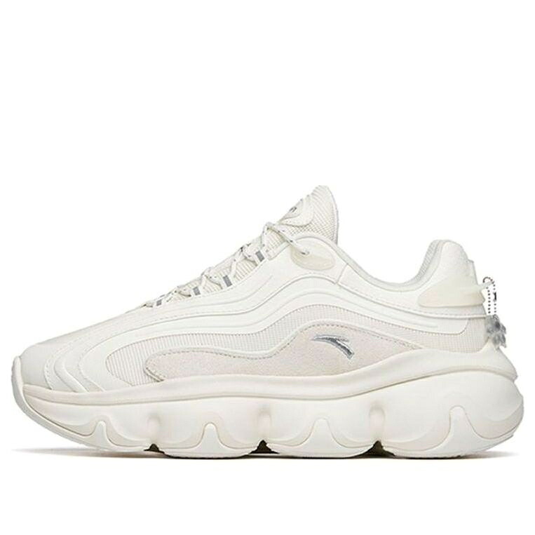 つづき物 しろがね色 しろがね色 象牙色 \u0027THICK WHITE\u0027 スニーカー レディース ANTA (WMNS) LIFE SERIES SNEAKERS SOLE SILVER 122148895R-1 / IVORY SILVER
