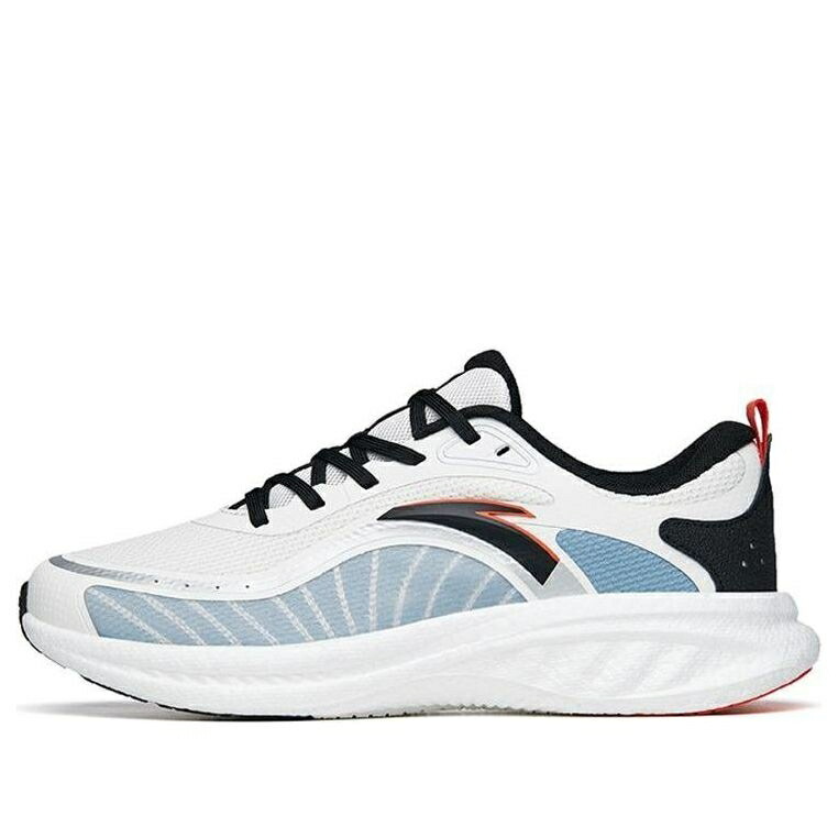 スニーカー 運動靴 アイボリー 黒色 ブラック 'WHITE BLACK' スニーカー メンズ ANTA MARS FOAM RUNNING SHOES 112215552-4 / IVORY GRAYBLUE BLACK|スニケス