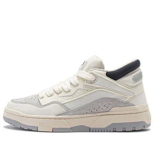 リーニン ミッド 白色 ホワイト 灰色 グレー ベージュ 'WHITE GREY' スニーカー メンズ LI-NING WEIWU MID AGCT497-2 / WHITE GREY BEIGE