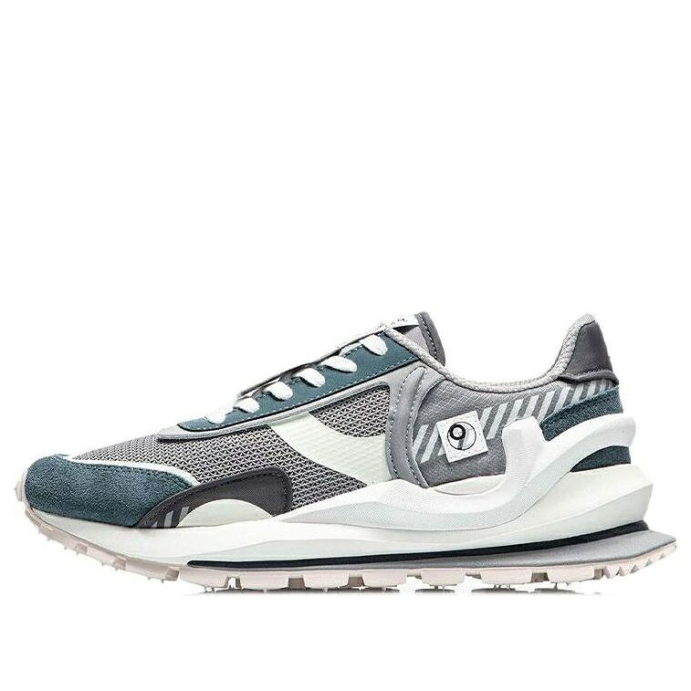 リーニン 白いこと 白いこと 薄墨色 薄墨色 青み 青色 \u0027GREY BLUE\u0027 スニーカー メンズ LI-NING ETERNAL 92 LOW PARIS FASHION WEEK 2021 WHITE AGCR047-3 / GREY WHITE BLUE