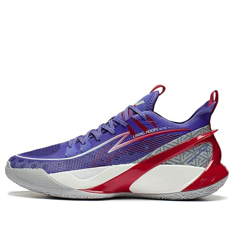 リーニン 紫 パープル 赤 赤いこと \u0027PURPLE RED\u0027 スニーカー メンズ LI-NING SONIC 10 V2 LOW ABAS057-6 / PURPLE RED