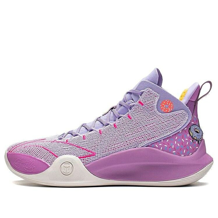 リーニン ミッド 紫 パープル C.J. \u0027DONUT\u0027 スニーカー メンズ LI-NING CJ1 MID MCCOLLUM ABAR019-23 / SOFT PURPLE PURPLE
