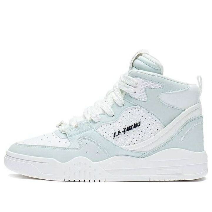 リーニン 白いこと 白いこと ご機嫌 青碧 青碧 \u0027WHITE BLUE\u0027 スニーカー レディース LI-NING (WMNS) MOON WHITE HIGH BABY AGCS250-1 / WHITE BLUE