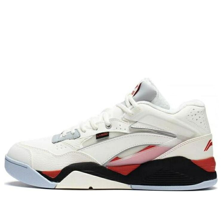 リーニン 白いこと 白いこと 薄墨色 薄墨色 赤 赤いこと \u0027WHITE GREY\u0027 スニーカー メンズ LI-NING LN BBS AGCS319-2 / WHITE GREY RED