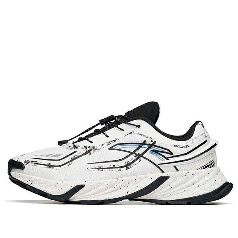 カジュアル スニーカー 運動靴 黒色 ブラック 白色 ホワイト 'WHITE BLACK' スニーカー メンズ ANTA CASUAL RUNNING SHOES 112145525-5 / BLACK WHITE