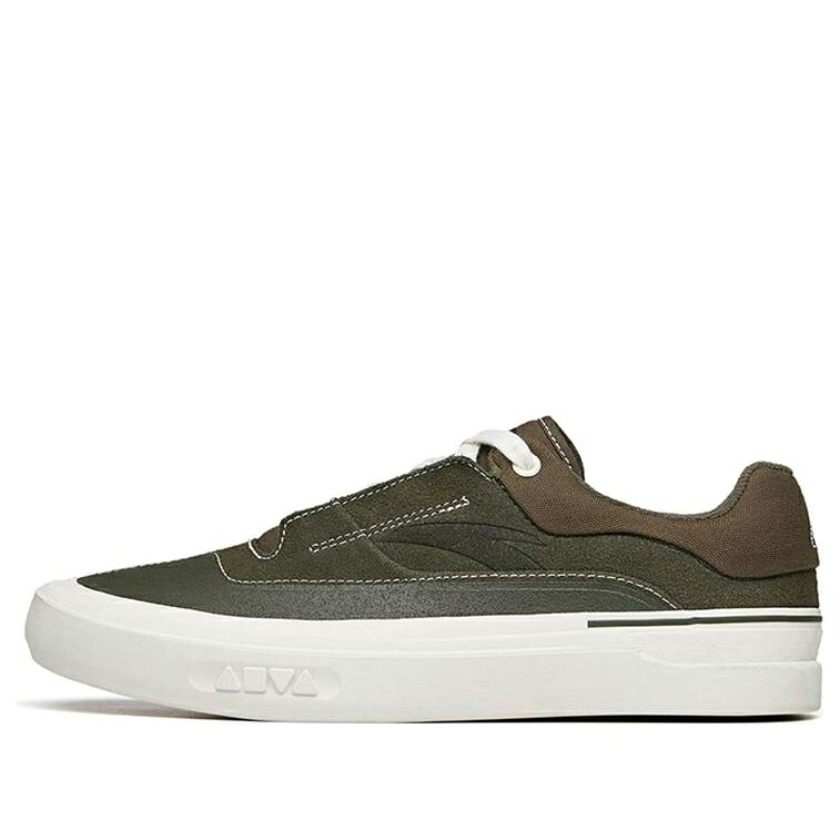 アーミー 緑 グリーン 茶色 ブラウン 'GREEN LEATHER' スニーカー メンズ ANTA A-SHOCK LOW 112218011-4 / ARMY GREEN BROWN|スニケス