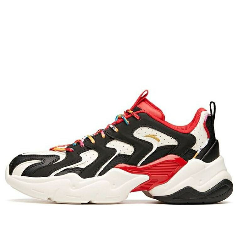 シリーズ 赤 レッド 黒色 ブラック 白色 ホワイト 'BLACK WHITE' スニーカー メンズ ANTA LIFE SERIES SNEAKERS RED 112018882-11 / BLACK RED WHITE