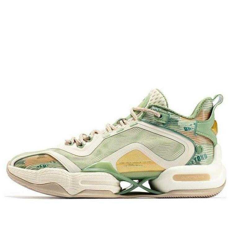 緑 グリーン ベージュ 'THREE MOON' スニーカー メンズ 361 DEGREES 361 DEGREES AG2 AARON GORDON POOLS MIRRORING THE 672231122-1 / GREEN BEIGE
