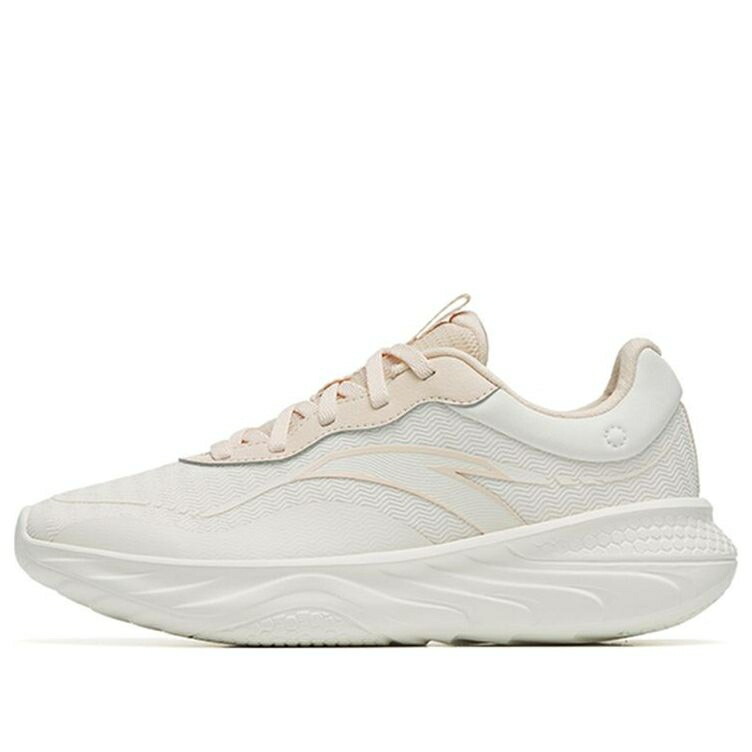 スニーカー 運動靴 ベージュ WHITE スニーカー レディース ANTA (WMNS) SHOCK-ABSORBING LOW-TOP RUNNING SHOES 122247715-4 / BEIGE