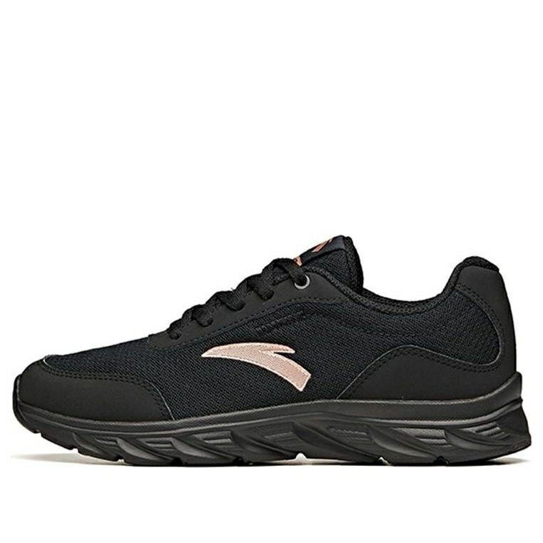 つづき物 黒いこと 黒いこと サクラ色 \u0027BLACK\u0027 スニーカー レディース ANTA (WMNS) RUNNING SERIES SNEAKERS 922115571-4 / BLACK PINK