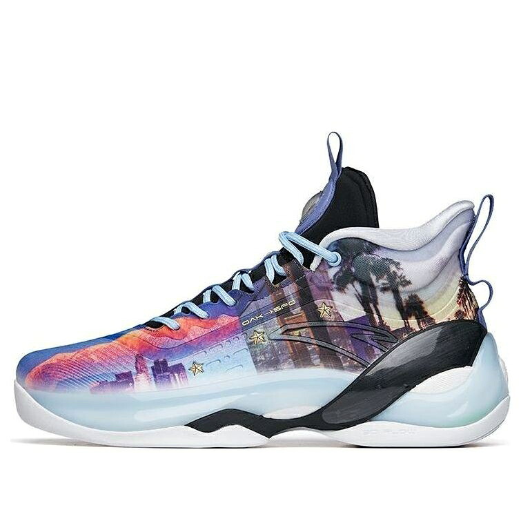 黒いこと 黒いこと 紫 パープル 青み 青色 \u0027COURSE\u0027 スニーカー メンズ ANTA KLAY THOMPSON 7 112211101-3 / BLACK PURPLE LIGHT BLUE