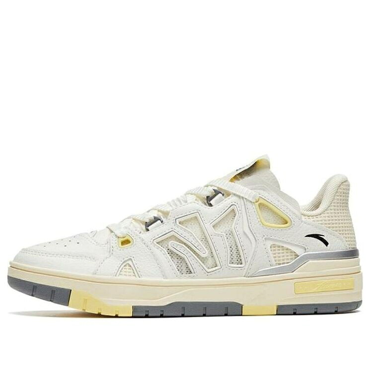 白いこと 白いこと 薄墨色 薄墨色 黄味がかった 黄色 4.0 \u0027IVORY WHITE\u0027 スニーカー レディース ANTA (WMNS) LAVA LOW 122328090-1 / WHITE GREY YELLOW