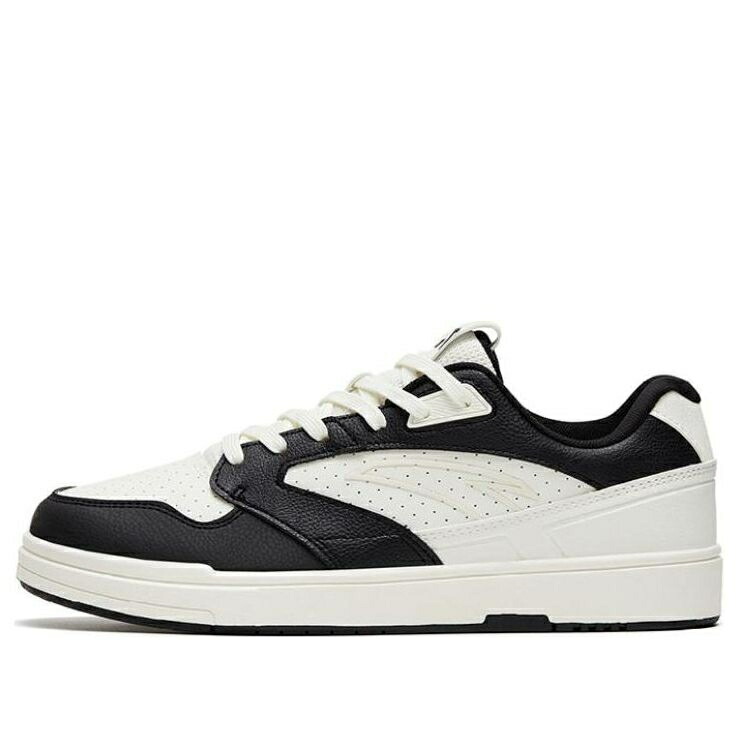 ストリート 白色 ホワイト 黒色 ブラック 'WHITE BLACK' スニーカー メンズ ANTA STREET NAUGHTY LOW-TOP SNEAKERS 912318016-2 / WHITE BLACK