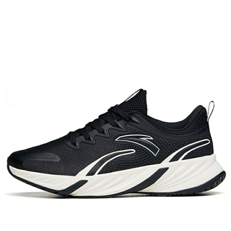 続きもの 黒いこと 黒いこと 白いこと 白いこと \u0027BLACK\u0027 スニーカー レディース ANTA (WMNS) RUNNING SERIES SNEAKERS 122145523-6 / BLACK WHITE
