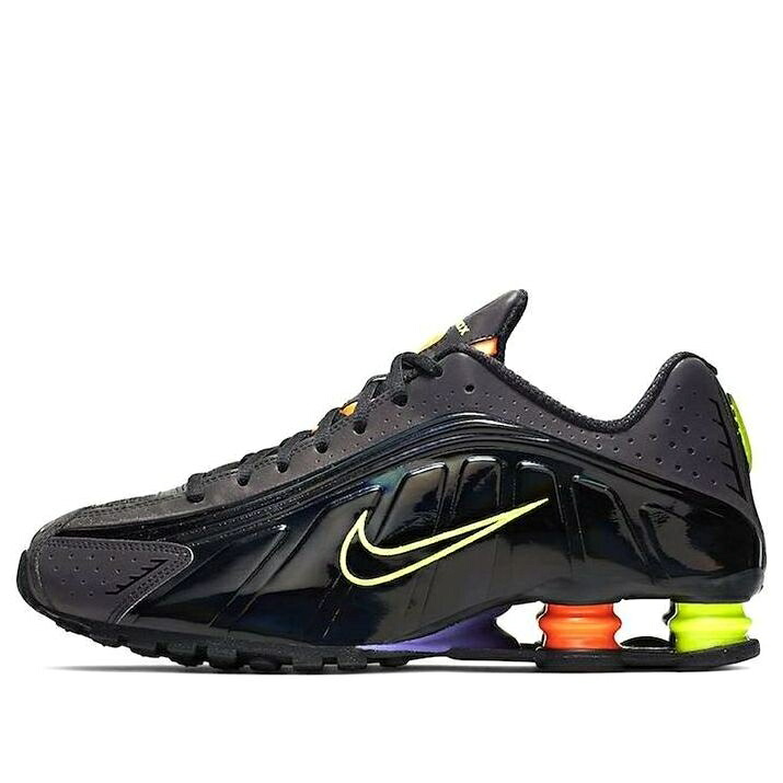 ナイキ ショックス 黒色 ブラック 橙 オレンジ 'BLACK VOLT' スニーカー メンズ NIKE SHOX R4 MULTI CI1955-074 / BLACK VOLT TOTAL ORANGE｜スニケス