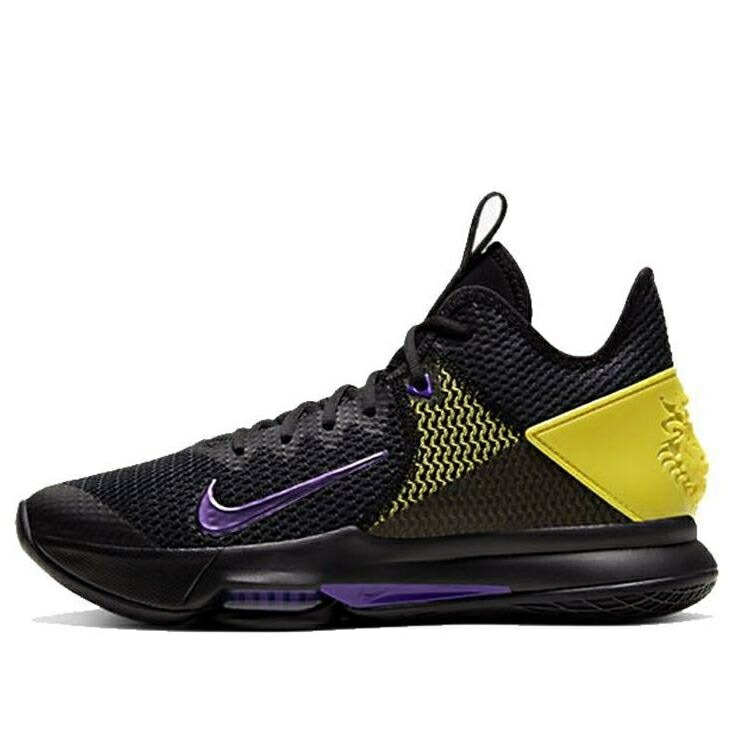 ナイキ レブロン 黒いこと 黒いこと 紫 パープル ウィットネス \u0027LAKERS BLACK\u0027 スニーカー メンズ NIKE LEBRON WITNESS 4 EP CD0188-004 / BLACK PURPLE