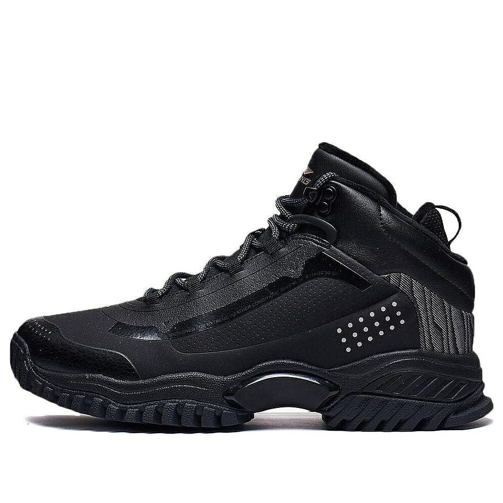 リーニン ライト ウィンター ウォーム フリース 黒色 ブラック 'BLACK' スニーカー メンズ LI-NING CONQUEROR LITE WINTER WARM FLEECE AGLT183-1 / BLACK｜スニケス