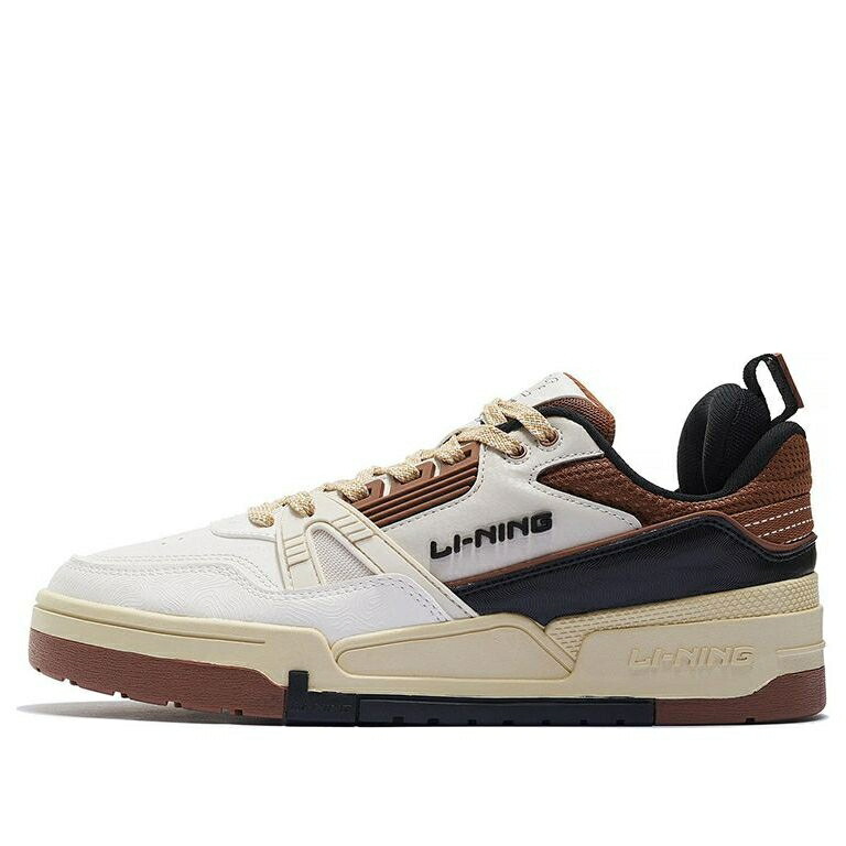 リーニン 白いこと 白いこと 赤銅色 赤銅色 \u0027WHITE BROWN\u0027 スニーカー メンズ LI-NING 001 BTC AGCS103-5 / WHITE BROWN